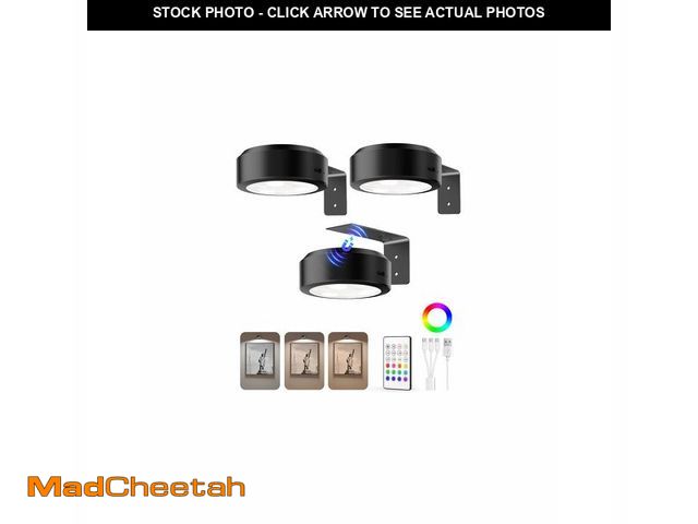 Lot 74-12700518 - EZVALO Picture Lights for Wall, 2000mAh Rechargeable Battery Magnetic Poster Lights with 3 Color Tem...