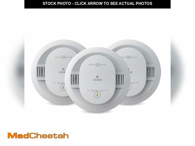 Lot 74-13626606 - Kidde Smoke and Carbon Monoxide Detector, 10-YearBatteryPowered, with Voice Alerts, LED Status Light...