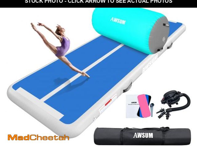 Lot 74-12105634 - AWSUM Gymnastics Mat with Air Roller Barrel Tumbling Mat Inflatable Air Gymnastics Mat for Home/Gym/...