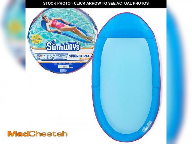 Lot 74-12098549 - SwimWays Spring Float Premium Hammock Pool Lounger, Inflatable Pool Floats Adult with Fast Inflation...