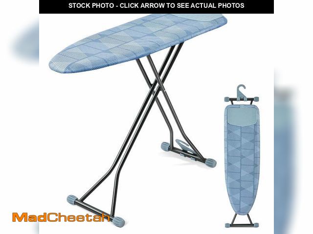 Lot 74-14608813 - KK KINGRACK Ironing Board, Iron Board Full Size with Hanger &amp; Rotating Nonslip Feet, 7 Level Hei...