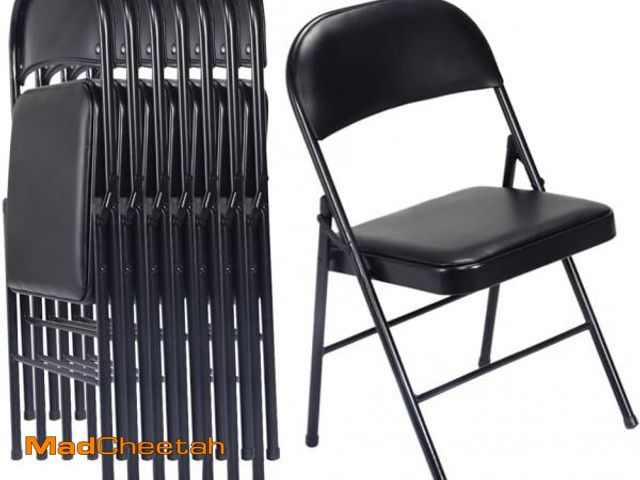 Lot 74-12137253 - Simpli-Magic Folding Chairs with Padded Cushion and Back, Padded Folding Chairs (6 Pack) for Home an...