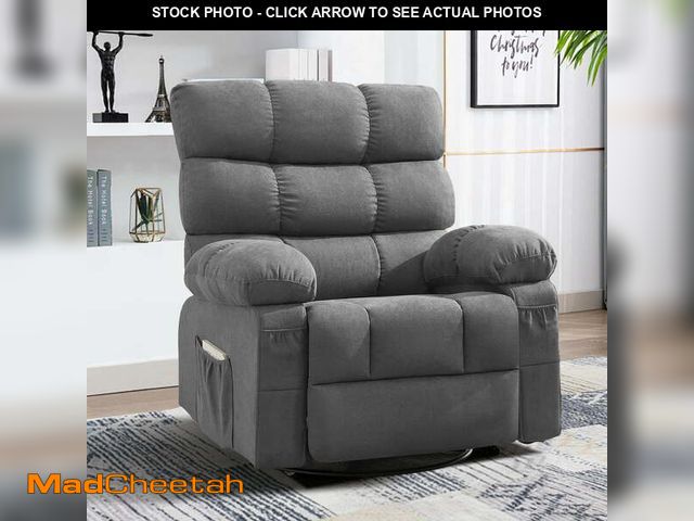 Lot 74-14353484 - JONPONY Swivel Rocker Recliner Chair, Ergonomic Lounge Chair for Living Room Theater,Small Spaces wi...