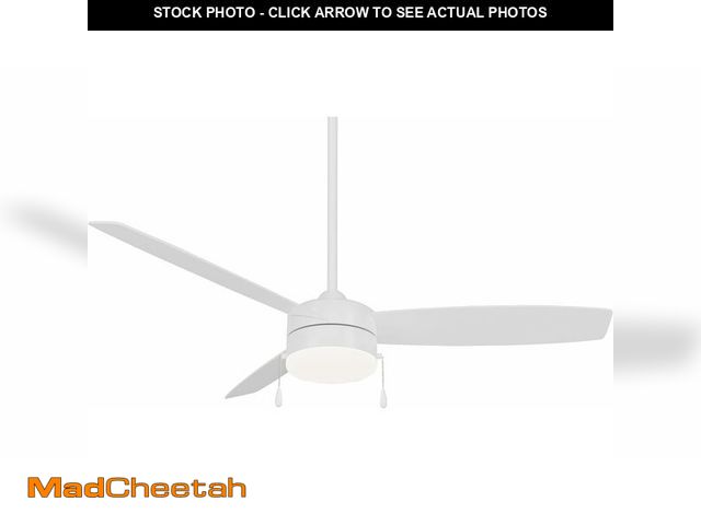 Lot 74-13844699 - MINKA-AIRE F670L-WHF Airetor III 54" 3-Blade LED Ceiling Fan in Flat White Finish with Flat White Bl...