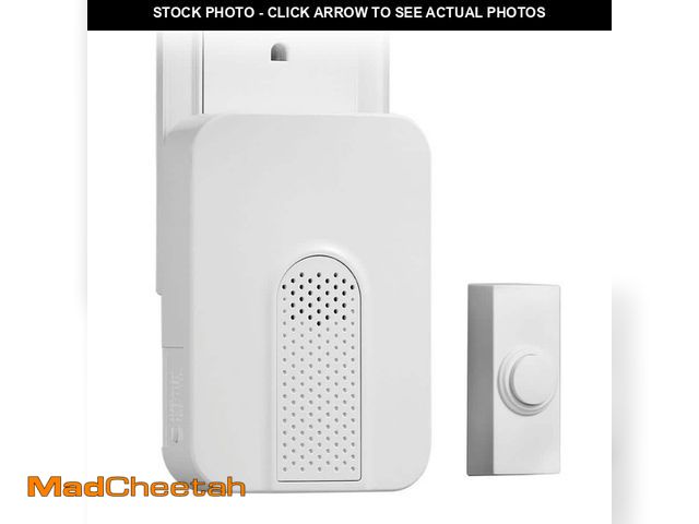 Lot 74-12690948 - *DIRTY/MISSING HARDWARE* Defiant Wireless Plug-In Doorbell Kit with White Insert and 1 Push Button, ...