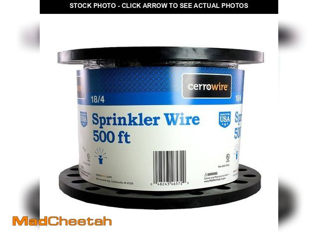 Lot 74-12581365 - Cerrowire 500 ft. 18/4 Black Solid Copper Sprinkler Wire - UNUSED