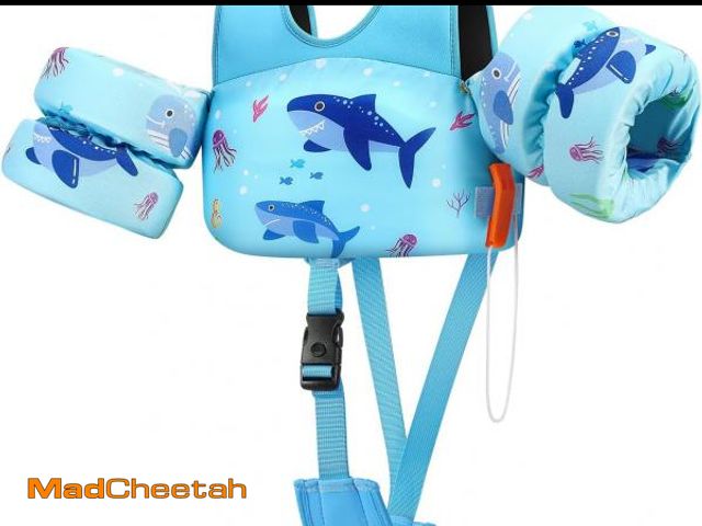 Lot 74-12327233 - HeySplash Toddler Swim Vest, Toddler Floaties Fit 13-30 Lbs, Puddle Kids Jumper with Adjustable Stra...