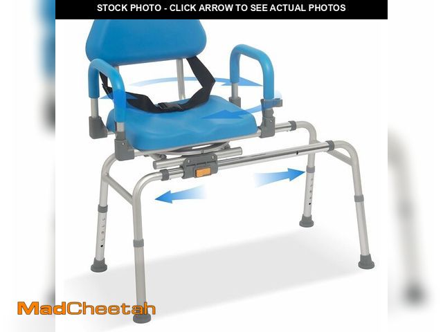 Lot 74-14279191 - PIDOSO Sliding Shower Chair with Swivel Seat, Rotating Tub Transfer Bench Shower Bench with Padded S...