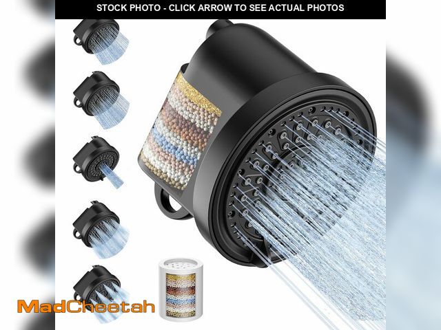 Lot 74-13544510 - JITTGO Filtered Shower Head with 30 Stage Water Softener Filter, 6 Inch High Pressure Showerhead for...