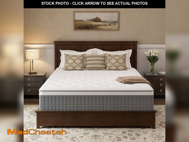 Lot 74-13053563 - GREOO Queen Size Mattress in a Box 10" Hybrid Cooling Gel Memory Foam with Individually Pocket Coils...