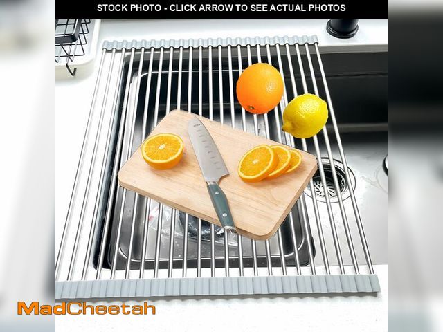 Lot 74-14431555 - Sayehuanye Roll Up Dish Drying Rack, 21.3" x 15.8" Over The Sink Dish Drying Rack, Dish Drying Rack ...