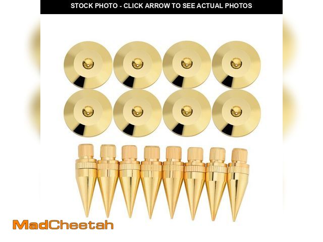 Lot 74-14205735 - 8 Pairs Speaker Spike Pad Kit, 6 x 36mm Copper Speaker Spike Isolation Stand with Base Pad Feet Mat ...