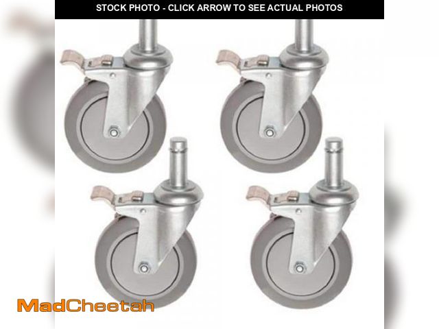 Lot 74-12365202 - HDX 5 in. Heavy Duty Industrial Stem Casters (4-Pack) - UNUSED