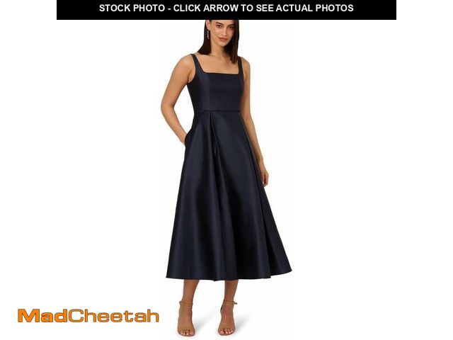 Lot 74-12761616 - Adrianna Papell Women's Mikado Ankle Dress, Midnight 18 - UNUSED