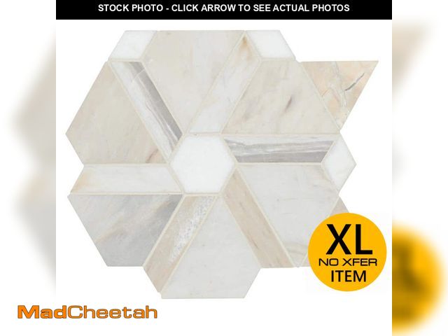 Lot 74-14589502 - MSI Angora Floralis 11 in. x 12 in. Polished Marble Mosaic Floor and Wall Tile (82.8 sq. ft./PALLET)...