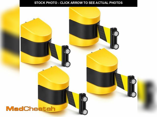 Lot 74-13712462 - Barydat 16.4 ft Magnetic Retractable Wall Mount Barrier, Crowd Control Safety Belt with ABS Case for...