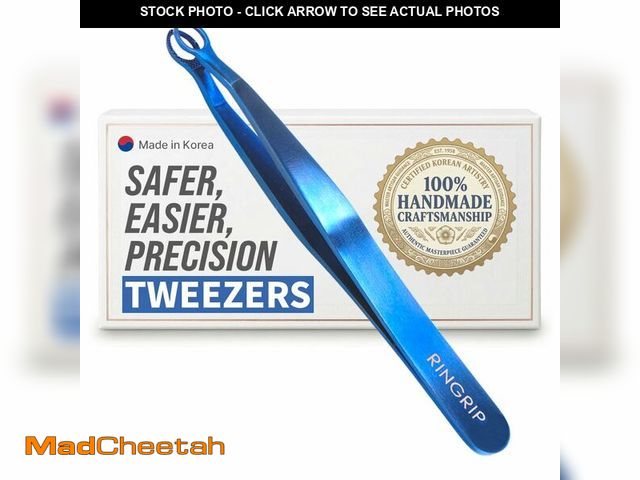 Lot 74-13620697 - [Premium Hand-Made] Tweezers for women facial hair - Round tip Tweezers, Eyebrow Tweezers, 304 Surgi...