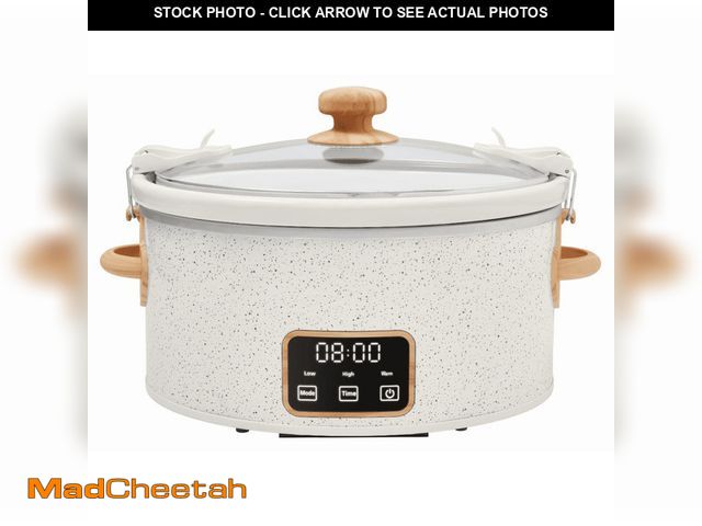 Lot 74-12857513 - The Pioneer Woman 6 Qt Digital Slow Cooker with Locking Lid, Linen Speckle - UNUSED