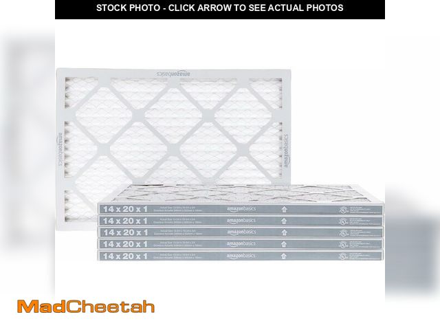 Lot 74-14348518 - Basics 14x20x1 Air Filter, MERV 8 AC Furnace Filters, Allergy Control, Electrostatic, Removes Dust P...