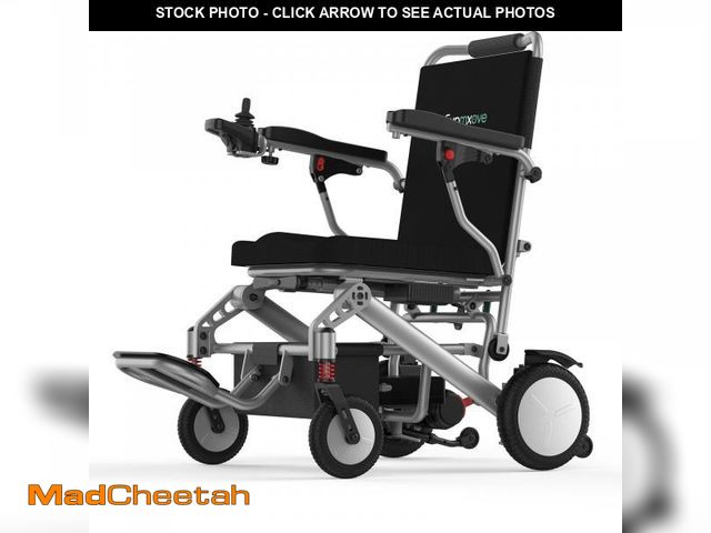 Lot 74-12392372 - Supmxove All Terrain Lightweight Foldable Electric Wheelchair for Adults, 2 Quiet Brushless Motors, ...