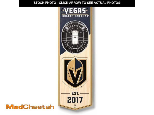 Lot 74-14349835 - YouTheFan NHL Vegas Golden Knights 3D Stadium 6x19 Banner - T-Mobile Arena - UNUSED