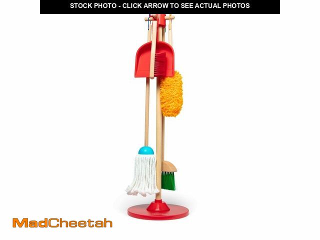 Lot 74-13800713 - Melissa &amp; Doug Dust Sweep Mop, 6-Pc. Toddler Cleaning Set with Kids Broom &amp; Accessories, Pre...