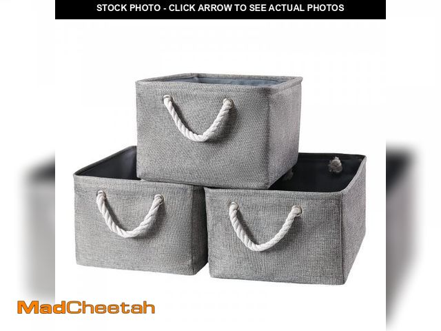 Lot 74-12434553 - combocube 15.7 x 11.8 x 8.2 Inch Fabric Storage Bins for Shelves, Linen Storage Organizer Storage Ba...