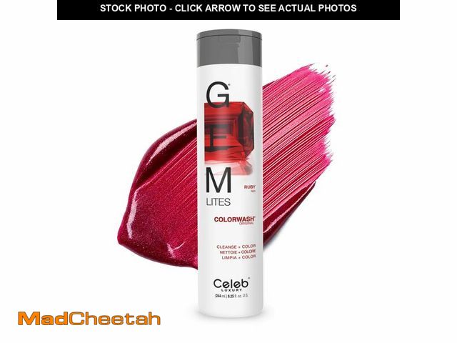 Lot 74-12970547 - Celeb Luxury Gem Lites Colorwash, Professional Semi-Permanent Hair Color Depositing Shampoo, Ruby - ...