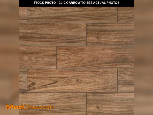 Lot 74-12518325 - 24 Cases-Baker Wood 6 in. x 24 in. Walnut Glazed Porcelain Floor and Wall Tile (14.55 sq. ft./Case)(...