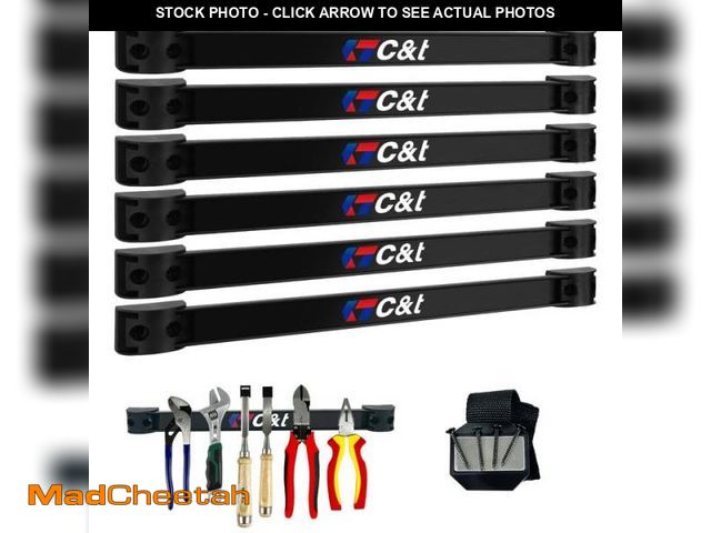 Lot 74-11553220 - Magnetic Storage Organizer Tool Holder, Magnetic Tool Holder Strip, 6-Pack Magnetic Tool Bar,1-Pack ...