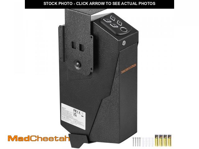 Lot 74-12492610 - SKYSHALO Mounted Gun Safe for Pistols, 1-Piece Black Luggage Set, Biometric Gun Safe with 3-Quick Ac...