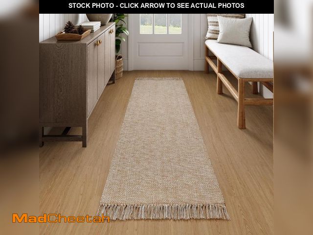 Lot 74-12113024 - Collive Long Hallway Runner Rug 2.6' x 7', Washable Runners Indoor Entryway Rugs, Tan/Cream Braided ...