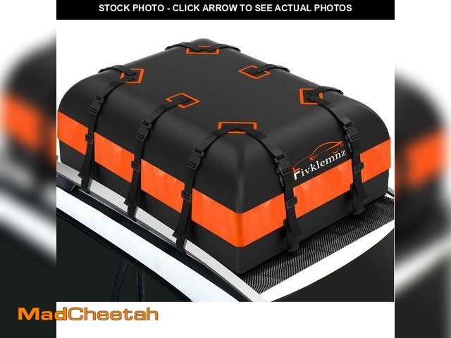 Lot 74-12500341 - FIVKLEMNZ 21 Cubic Car Rooftop Cargo Carrier Roof Bag Waterproof for All Top of Vehicle with/Without...