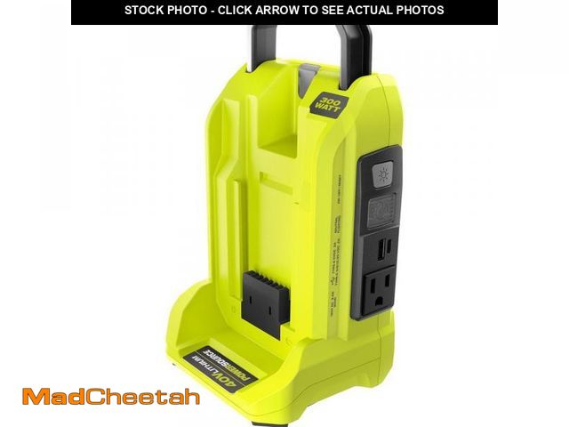 Lot 74-12517987 - RYOBI 40V 300-Watt Portable Battery Inverter Power Source (Tool Only) - UNUSED