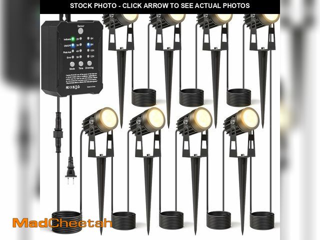 Lot 74-13950517 - HIBOITEC Low Voltage Landscape Lighting with Transformer Photocell Sensor and Timer Spotlights Kit 6...