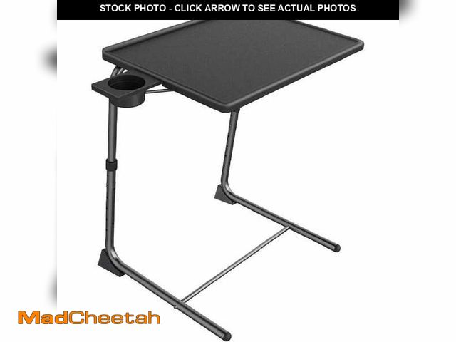 Lot 74-12887413 - Perlegear Portable 6 Height &amp; 3 Tilt Angles TV Tray Table TV Dinner Sofa Desk for Home Office, B...