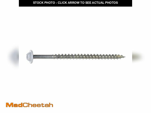 Lot 74-14204812 - #9 x 3 Saberdrive White Cabinet Screws 1 LB, Approx. 75 Pieces, Durable Wood Screws, Serrated Thread...