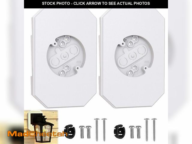 Lot 74-12708247 - 2 Pack Vinyl Siding Mounting Blocks for 1/2 inch Lap Double and 4 inch Siding, Outdoor Light Mountin...