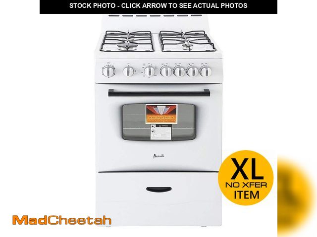 Lot 74-12663204 - Avanti 24 in. 2.6 cu. ft. Gas Range in White - UNUSED