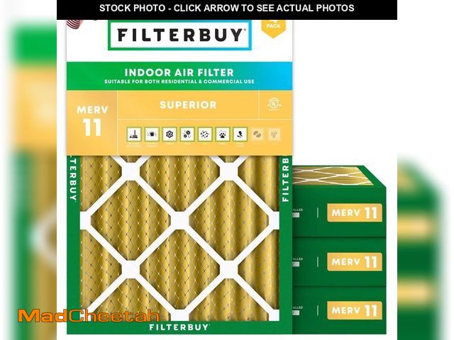 Lot 74-14589893 - Filterbuy 20 in. x 23 in. x 4 in. MERV 11 (FPR 7) Allergen Defense Pleated HVAC AC Furnace Air Filte...