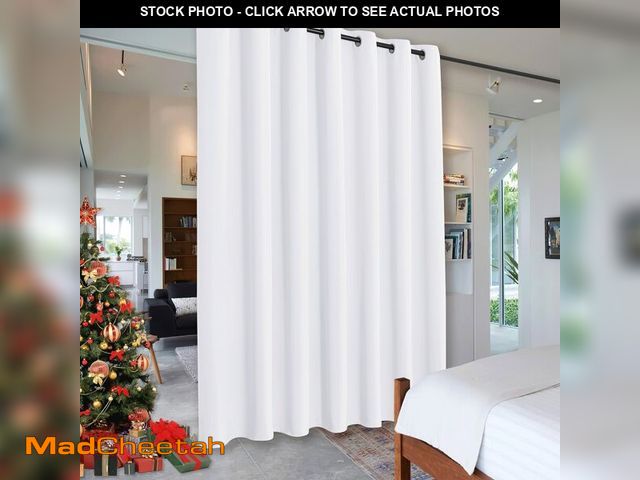Lot 74-13547982 - RYB HOME Room Dividers Curtains White - High Ceiling Wall Divider Screens Privacy Partition Curtain ...