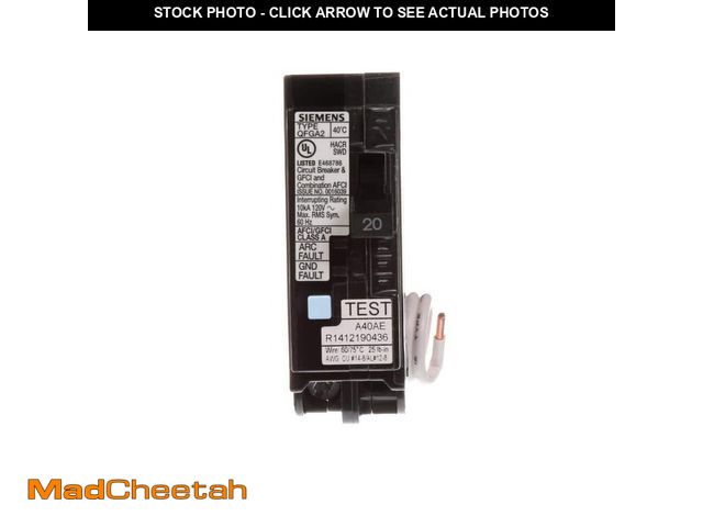 Lot 74-12829864 - Siemens 20 Amp AFCI/GFCI Dual Function Circuit Breaker - UNUSED