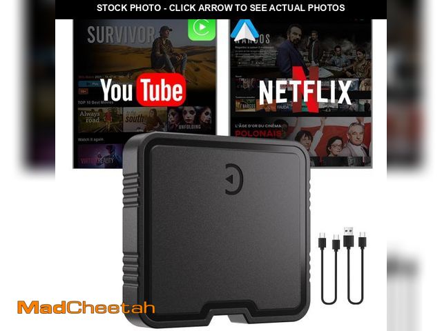 Lot 74-12315229 - Wireless Carplay Adapter, Supports Netflix, YouTube, TF Card Plug &amp; Play, Android Auto Wireless ...