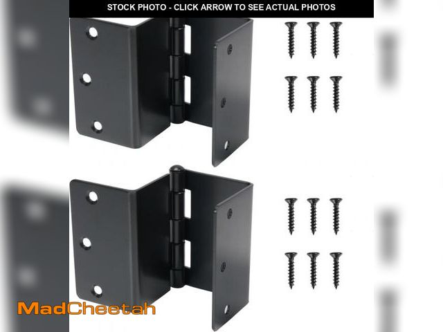 Lot 74-12322593 - 2-Pack Heavy Duty Expandable Door Hinges 3.5 inch Offset Hinges SPCC Black Matte Finish Thickned 1/4...