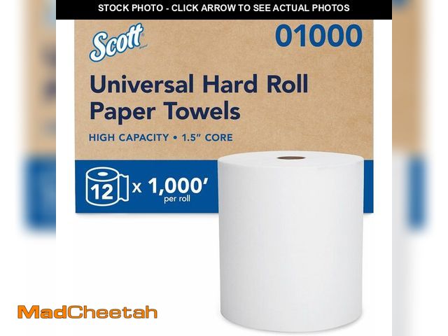 Lot 74-13072454 - Scott Professional Essential Universal High-Capacity Hard Roll Paper Towels, Bulk (01000), Hardwound...