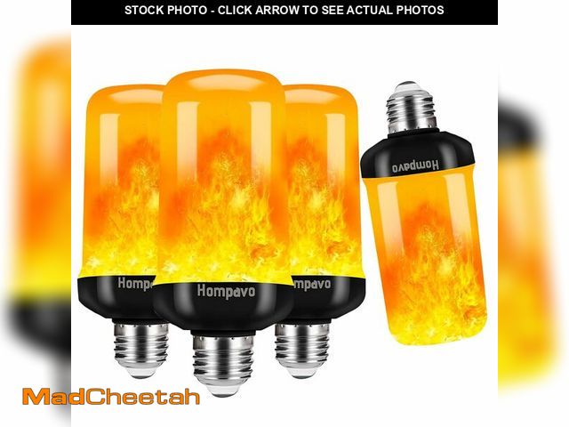 Lot 74-12701750 - Hompavo Ã£â¬ÂUpgradedÃ£â¬â LED Flame Light Bulbs, 4 Modes Flickering Light Bulbs with Upside Do...