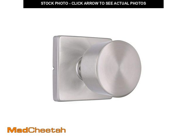 Lot 74-14614374 - Home Decorators Collection Ridgeway Satin Nickel Passage Hall/Closet Door Knob with Square Rose T5X2...