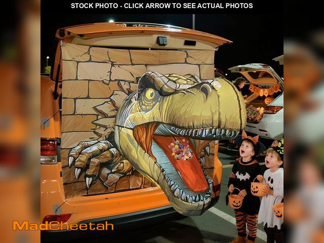 Lot 74-12971746 - Epochleno 2025 Halloween Trunk or Treat Car Decorations, T-Rex Theme Halloween Car Inflatable Decor,...