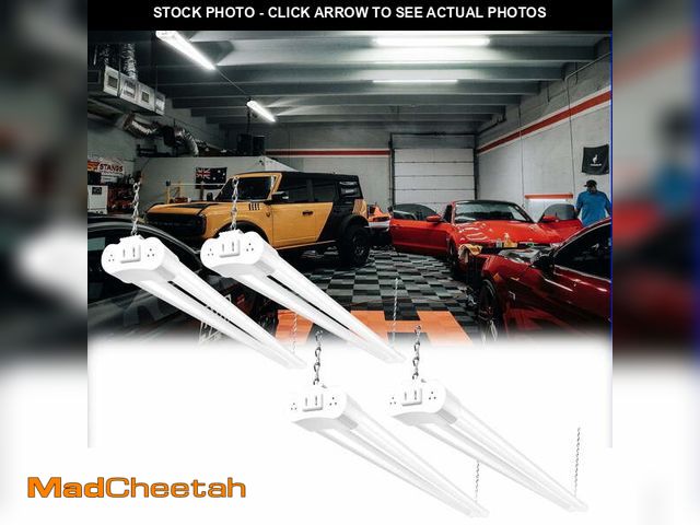 Lot 74-12768525 - Hlite 4 Pack Linkable 4FT LED Shop Light, 42W 4400LM 5000K Daylight, Ultra Bright Utility Light for ...