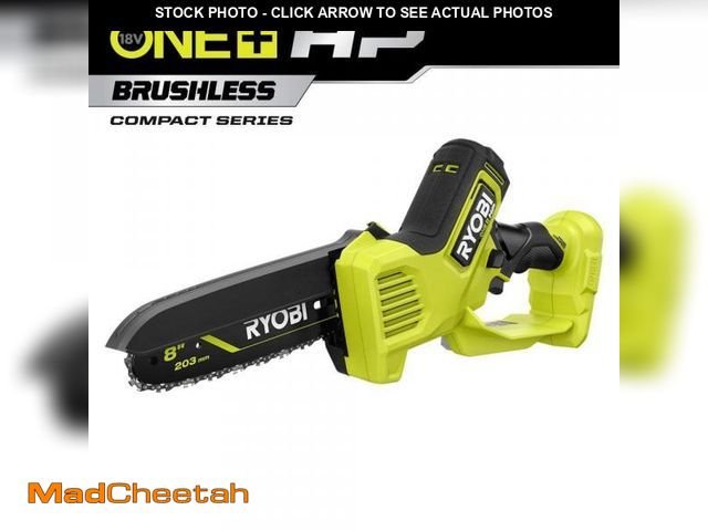 Lot 74-12087152 - RYOBI ONE+ HP 18V Brushless 8 in. Battery Compact Pruning Mini Chainsaw (Tool Only) - USED